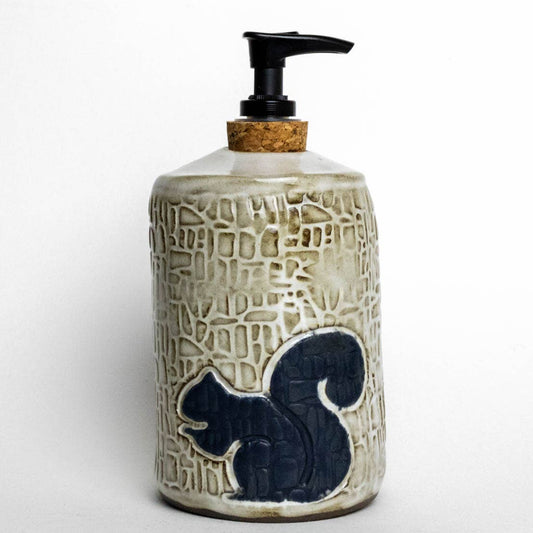 Black Squirrel Handmade Lotion / Soap Dispenser, in Ohio