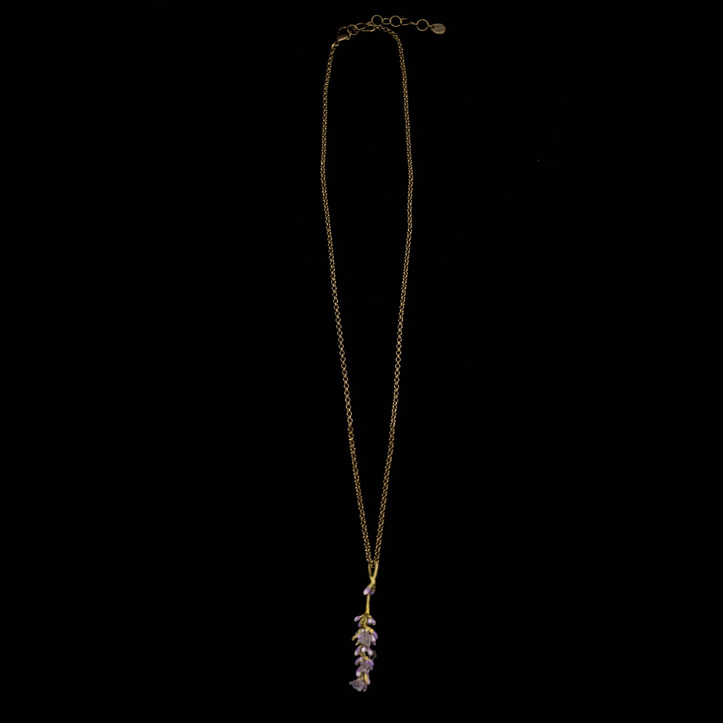 Lavender Pendant Necklace - 22" Adj.