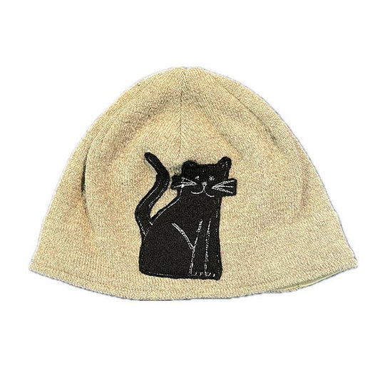 Wool Hat-Cat: Beige / One Size Fits Most