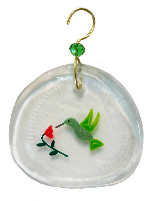 Mini Ornament - Mini Green Hummingbird