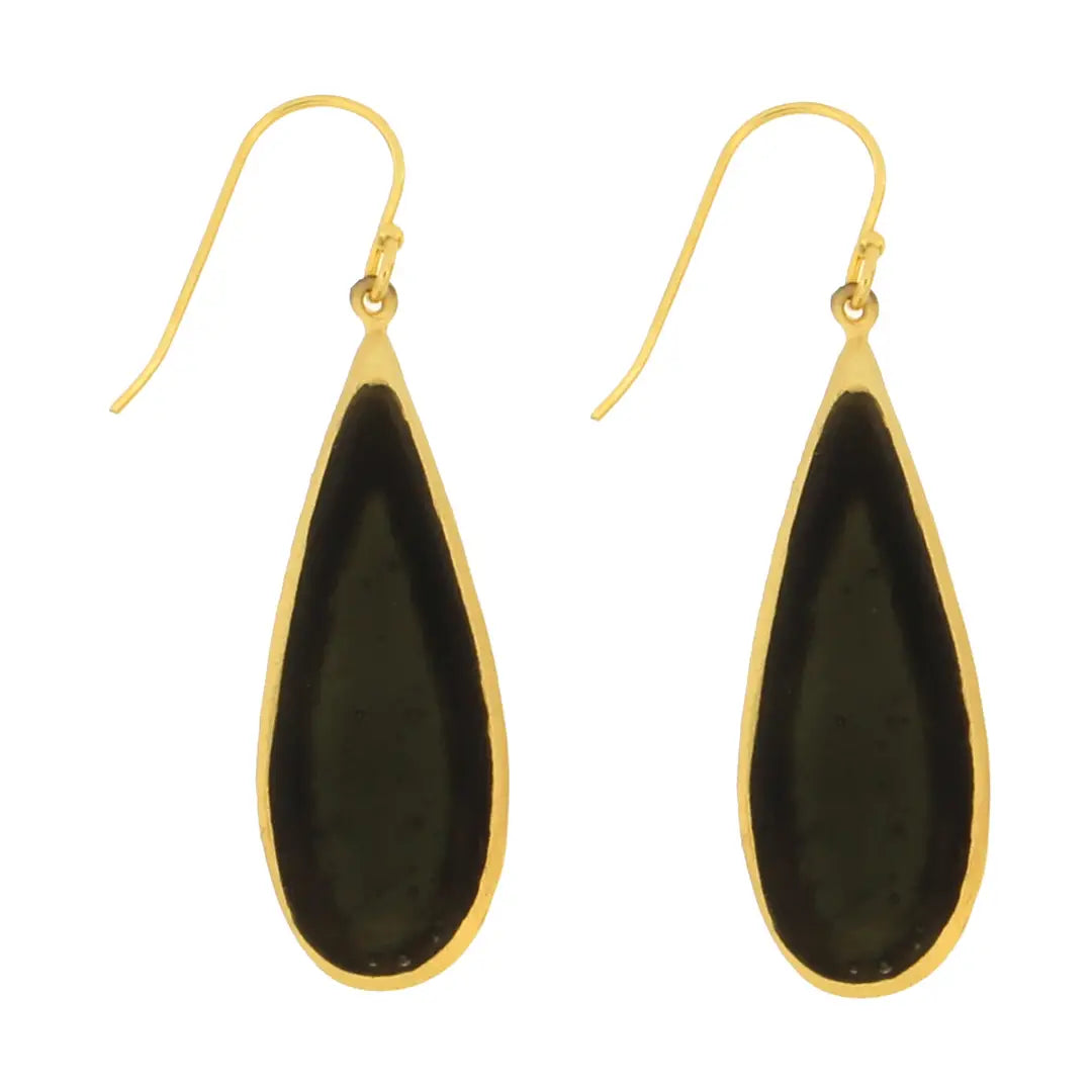 Tear Drop Bubbles Long Wire Earrings