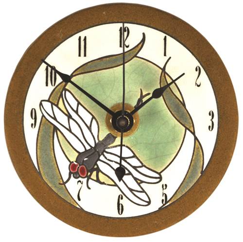 Ceramic Cloquette - Dragonfly-Bulrush