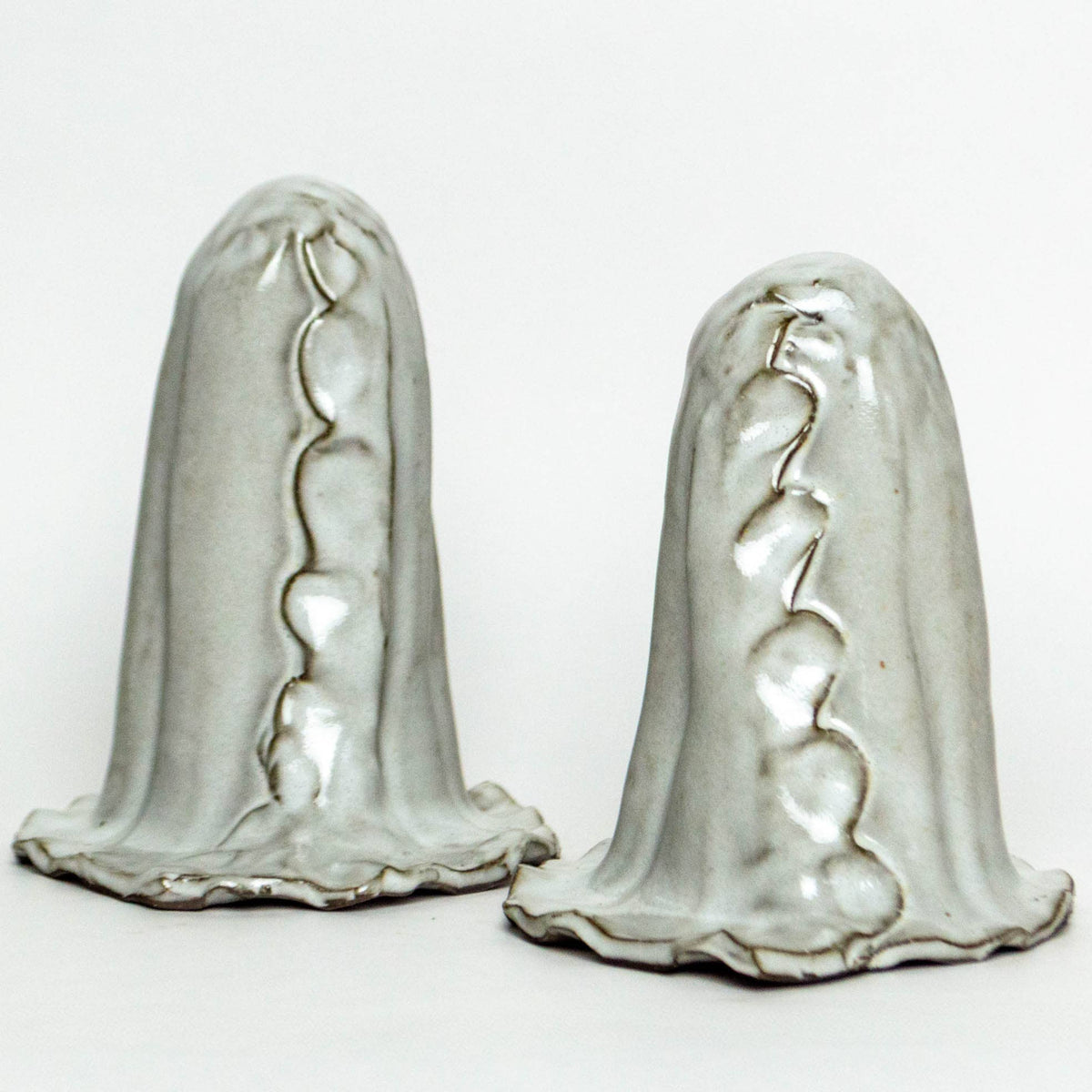 Halloween Lantern Ghosts -Handmade in Ohio Stoneware Figures