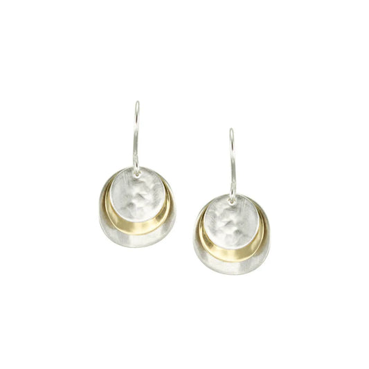 Triple Stacked Disc Earrings