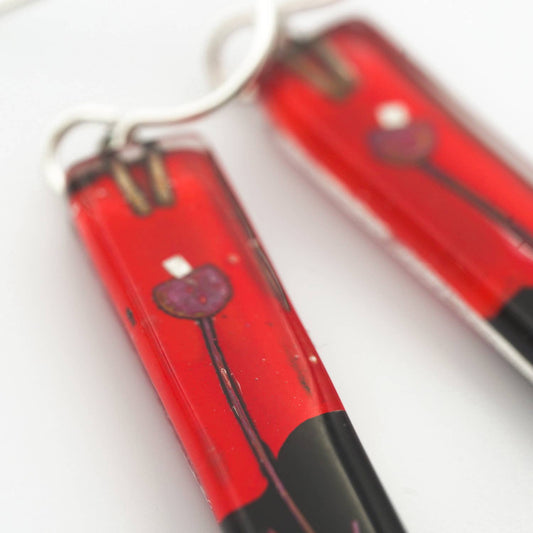 Night Flowers Earrings - Medium Bars