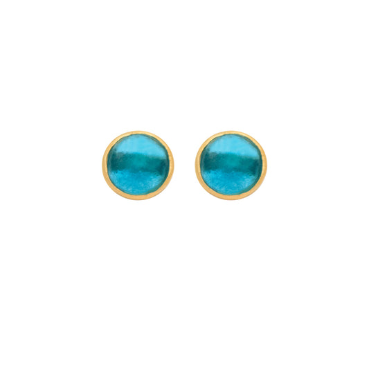 Bubble Post Earrings: Turquoise