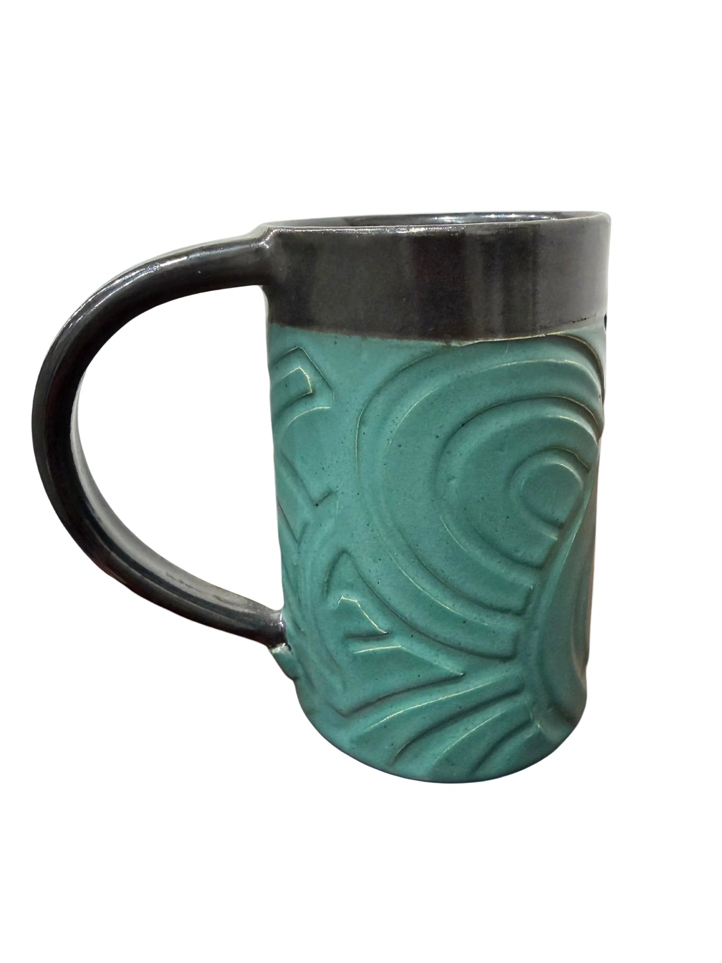 Teal & Black Ceramic Mug