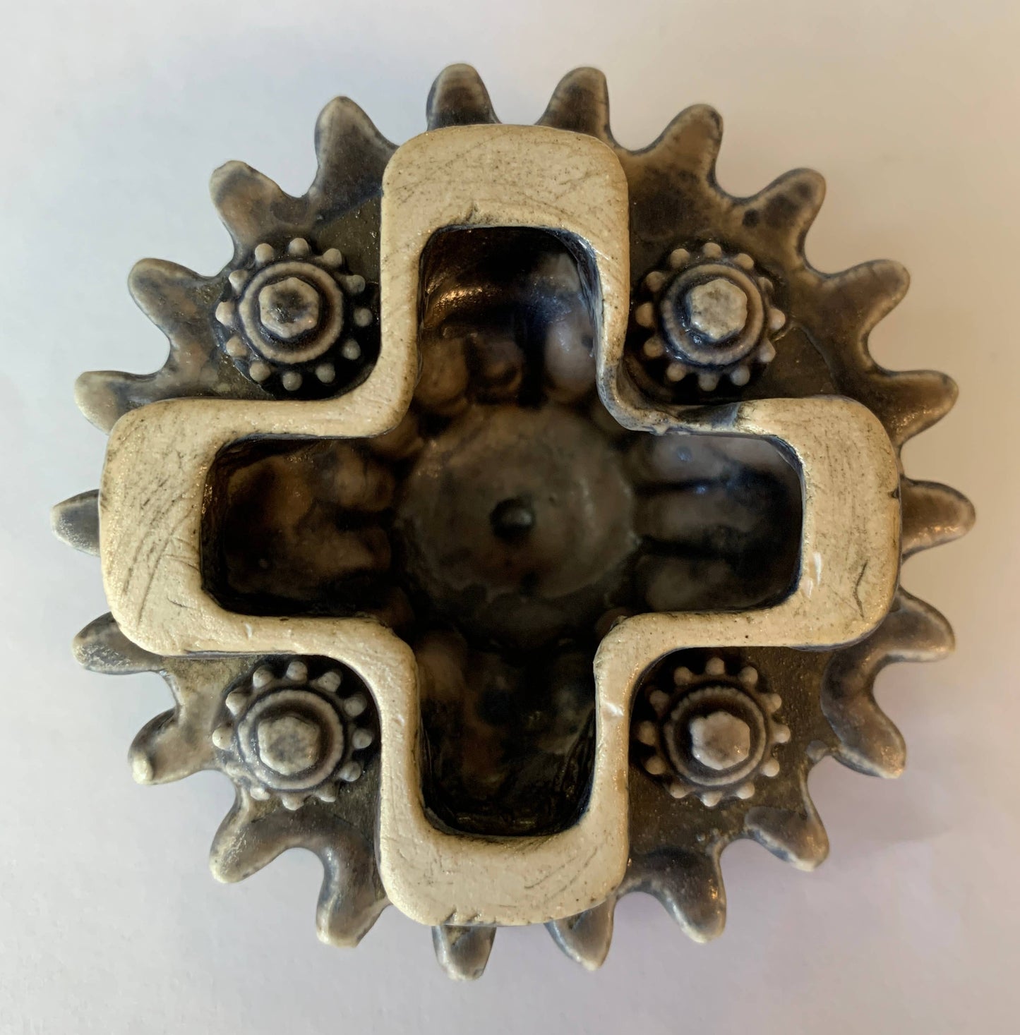 Double Wall Gear 3.5" Diameter: Leaf Green glaze