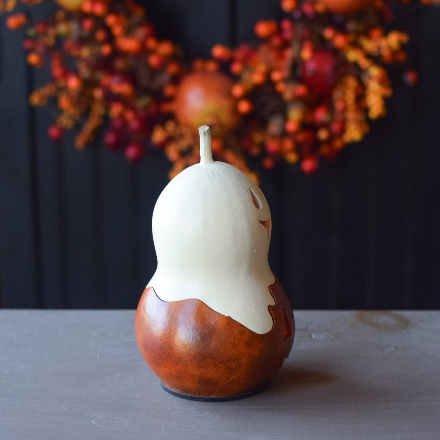 Hand-Crafted Gourd - Casper Jack Miniature - Fall Decor