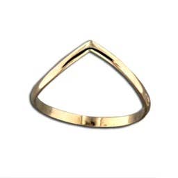14 Gauge Half Round V Ring : Gold Filled