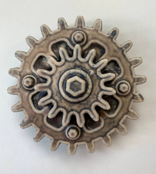 Double Wall Gear 3.5" Diameter: Leaf Green glaze