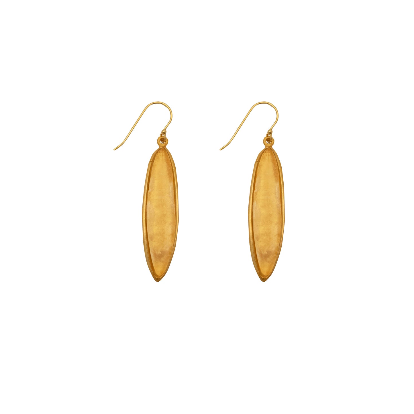 Eucalyptus Wire Earrings: White