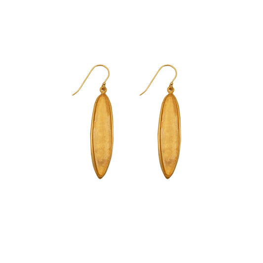 Eucalyptus Wire Earrings: White