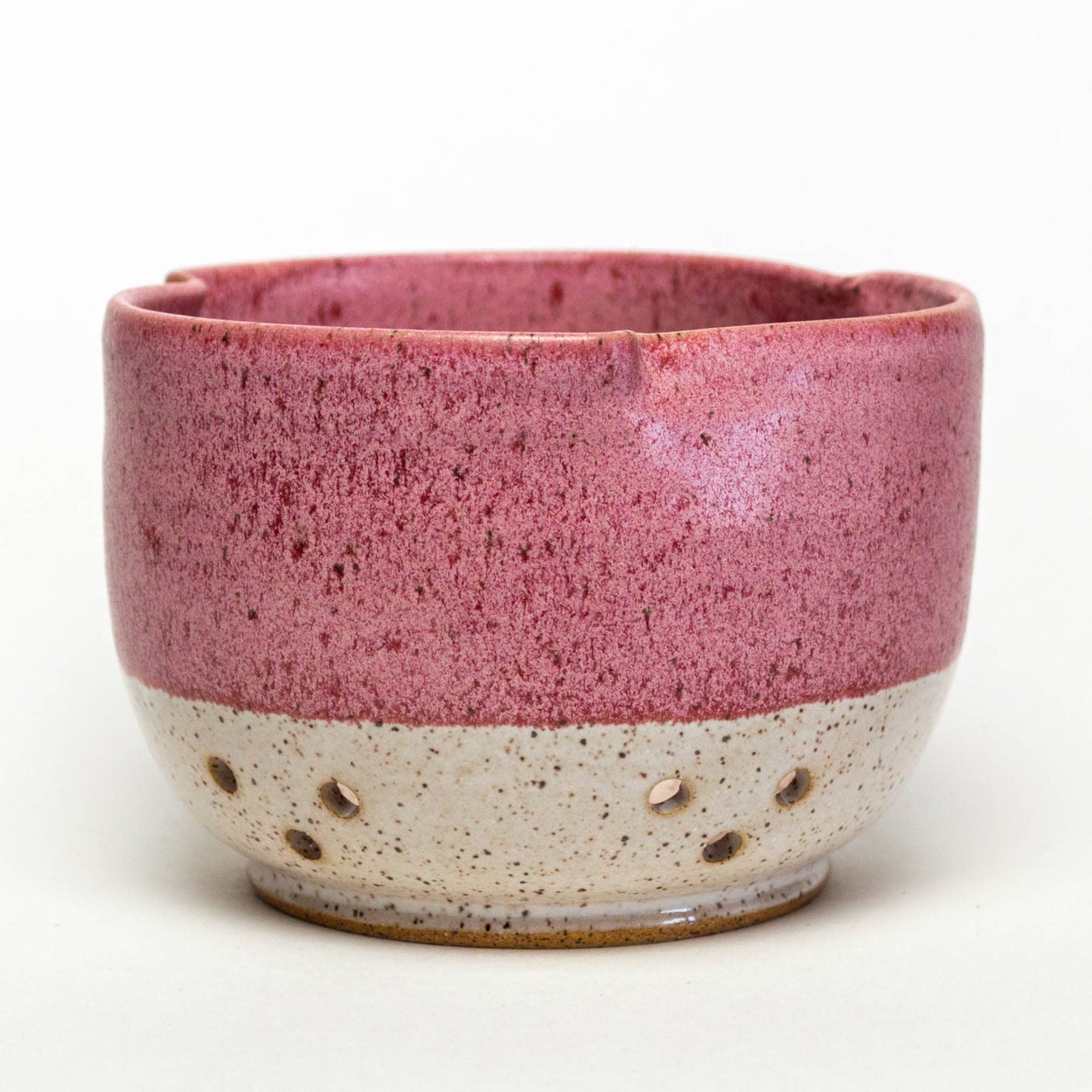 Berry Bowl/Colander - Handthrown in USA Stoneware - Pink