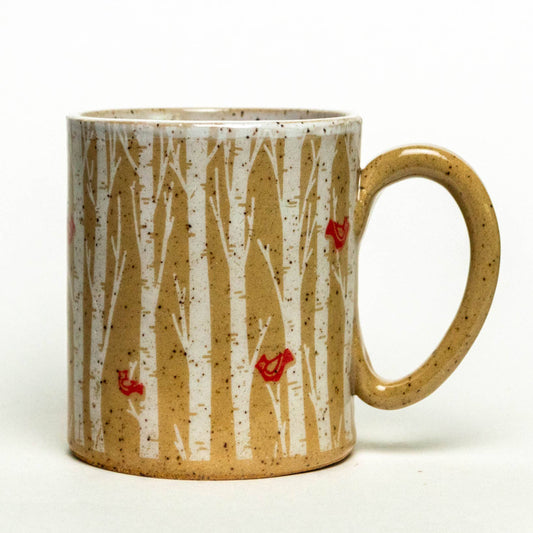 Birch Trees Handmade Ceramic 12oz Mug