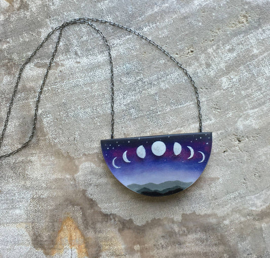 Phases Painted Necklace