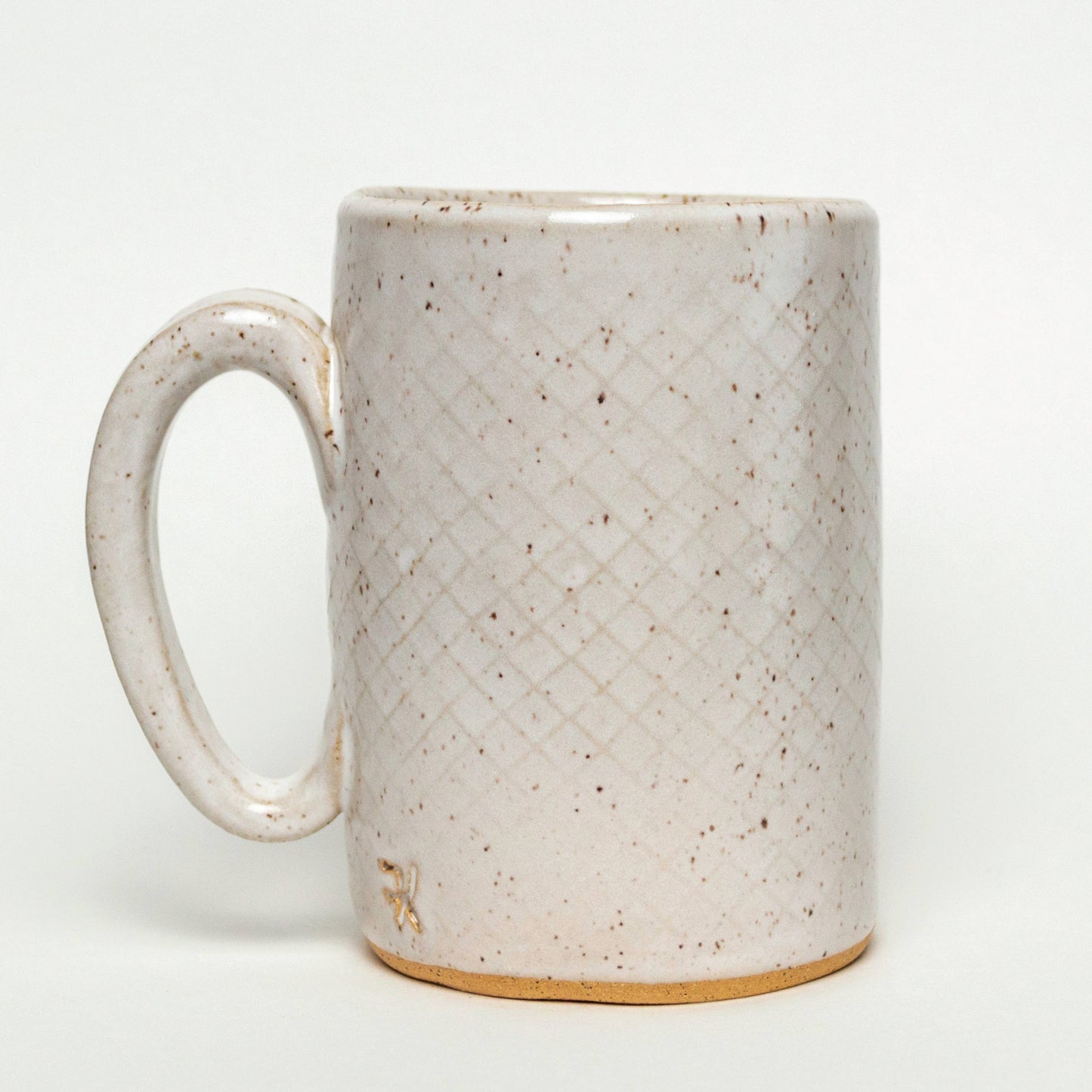 Goldfinch Pattern Handmade in Ohio Ceramic White 14oz Mug