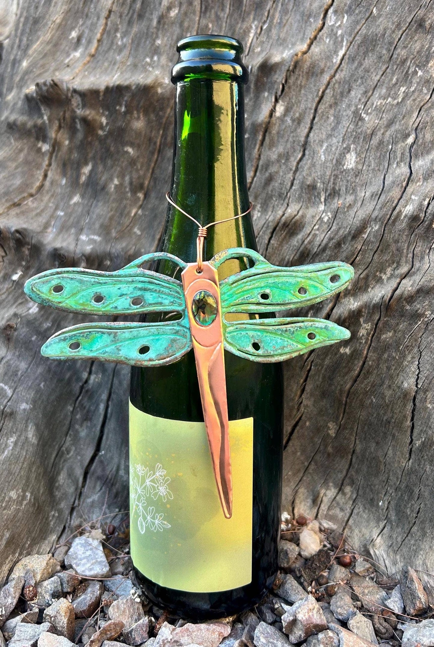 Dragonfly Copper Christmas Ornament