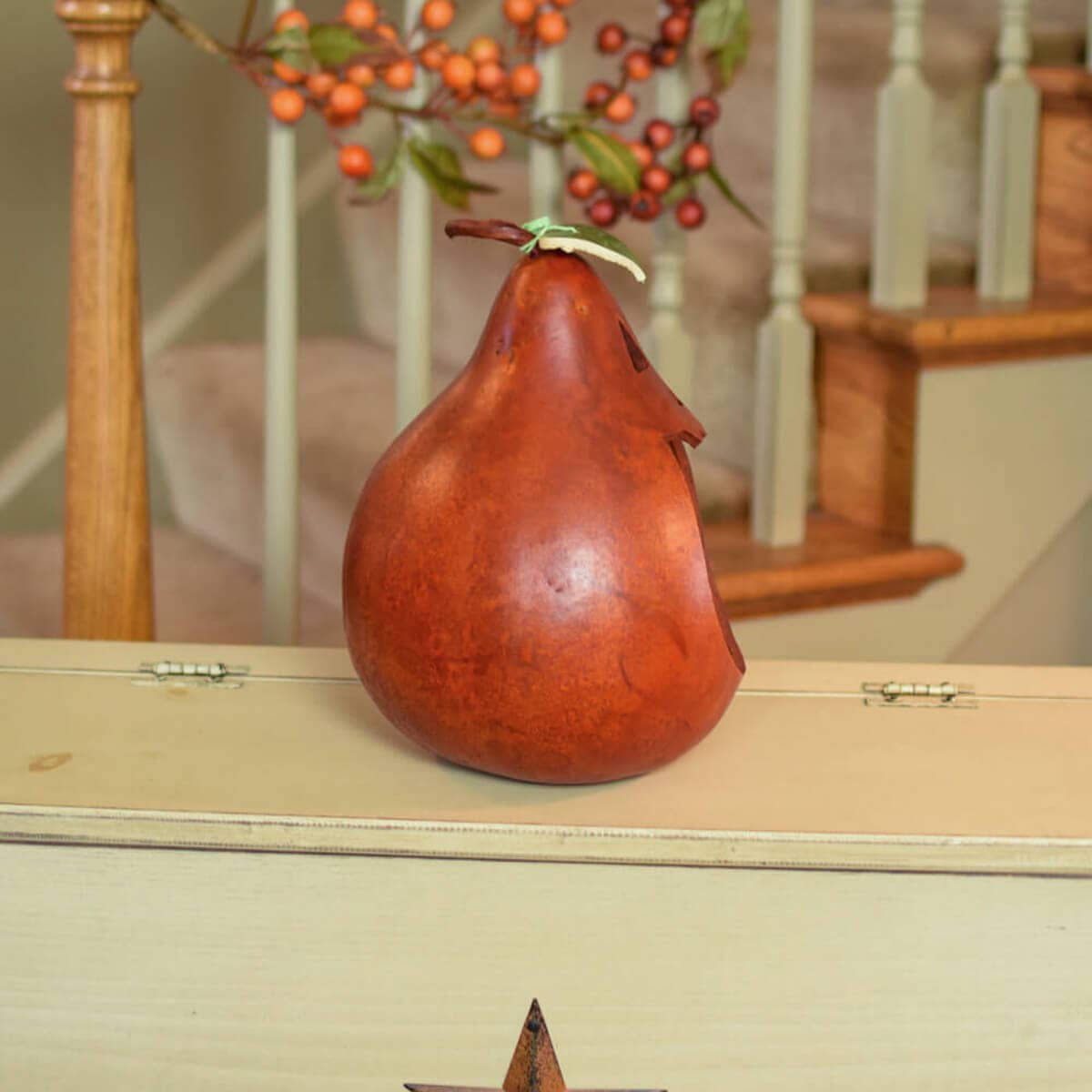 Jack-O-Lantern Gourd Large Candy Dish