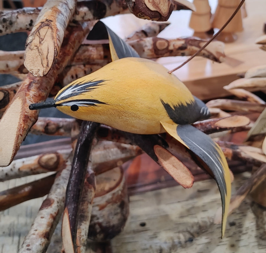painted-goldfinch-hanging-decoration