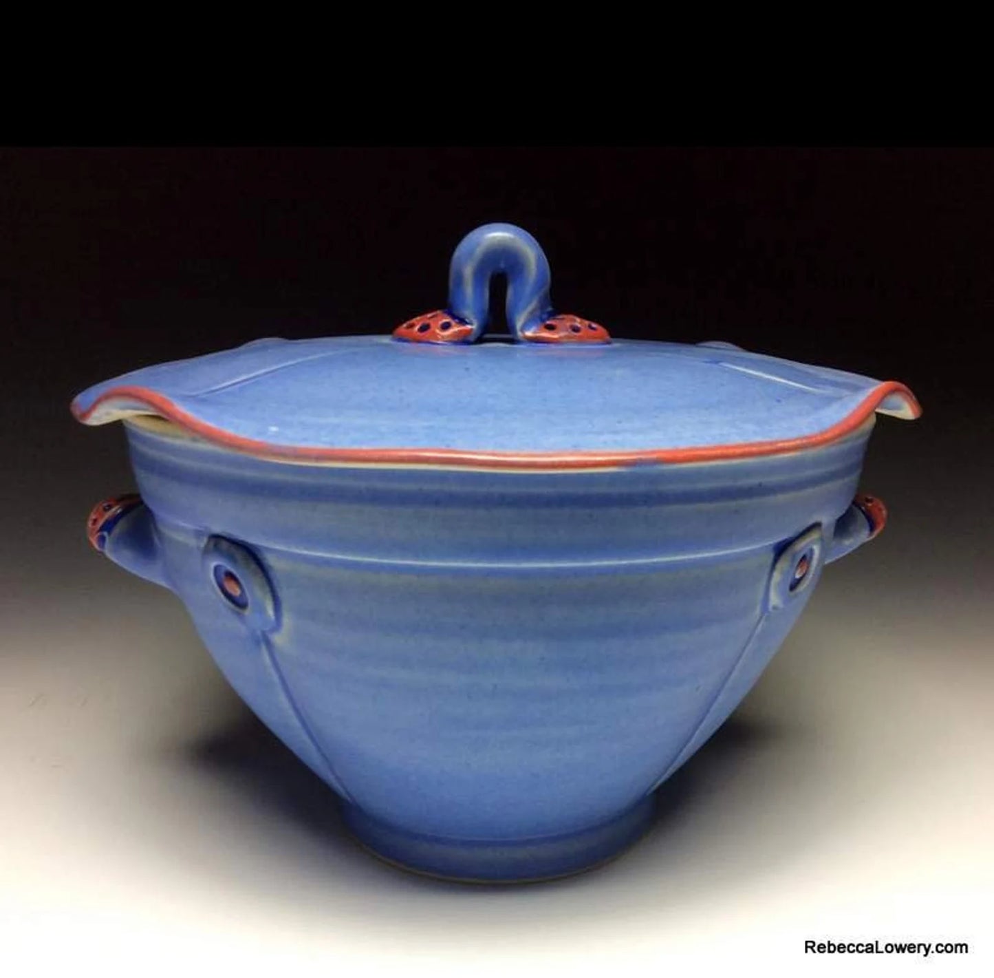 Button Ceramic Casserole Dish with Lid
