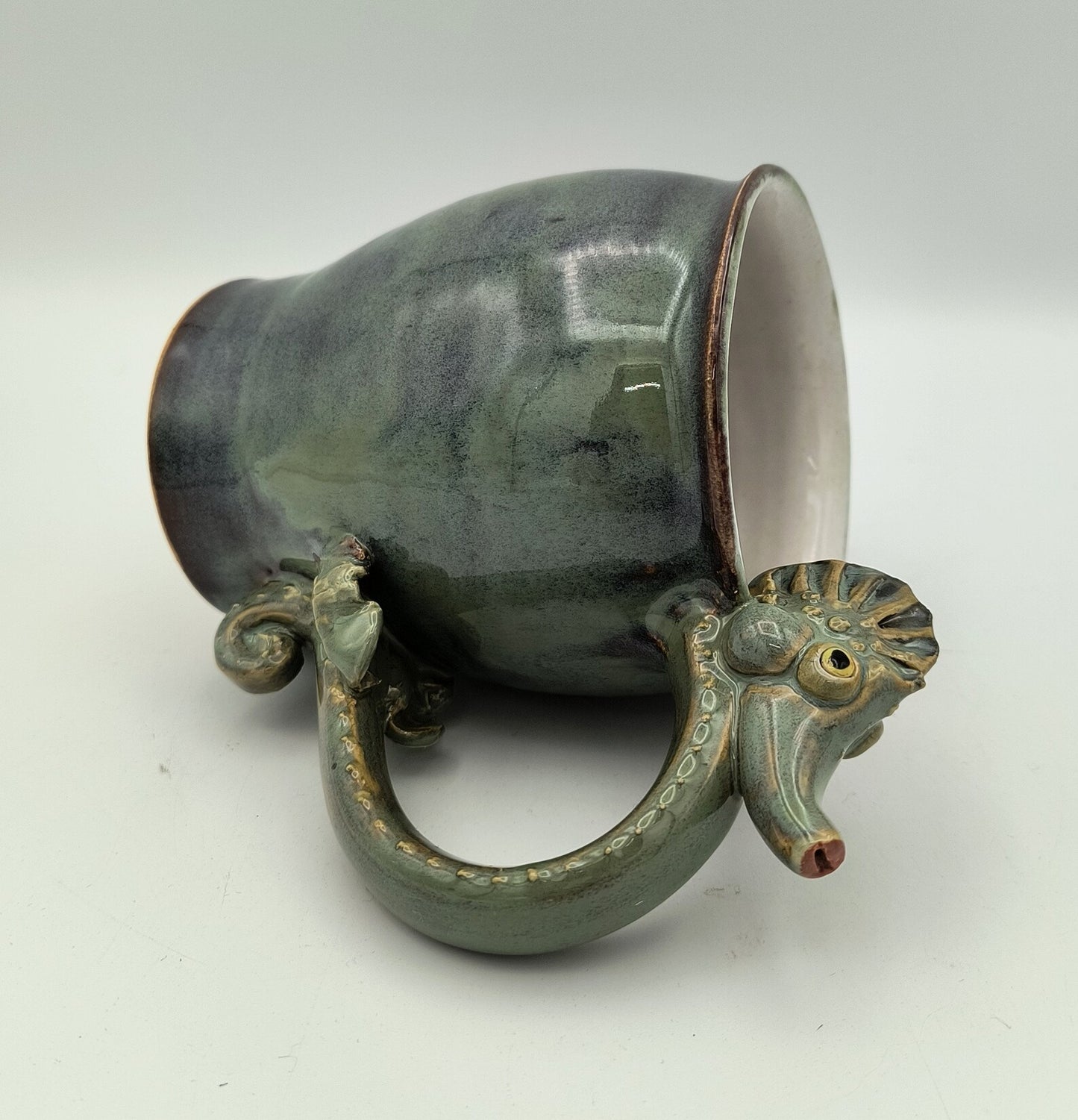 Ceramic Seahorse Mug - Green