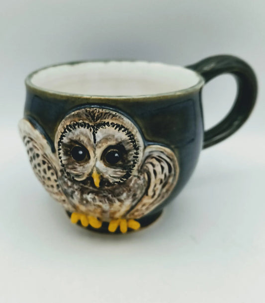 Ceramic Barred Owl Mug