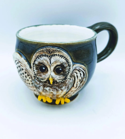 Ceramic Barred Owl Mug
