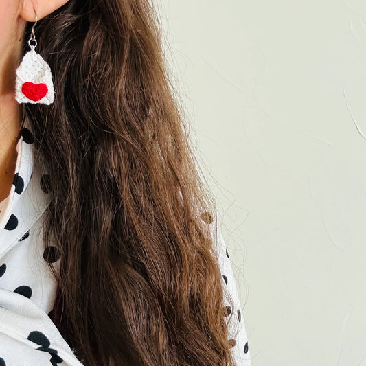 Crochet Open Heart Letter Dangles