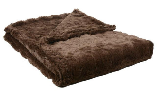 Cuddly Faux Fur Chocolate Throw