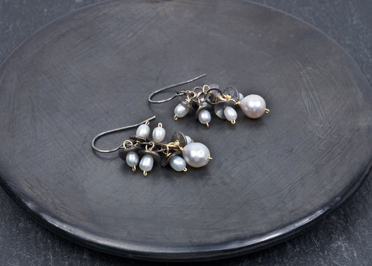 Pearl and Silver Earrings