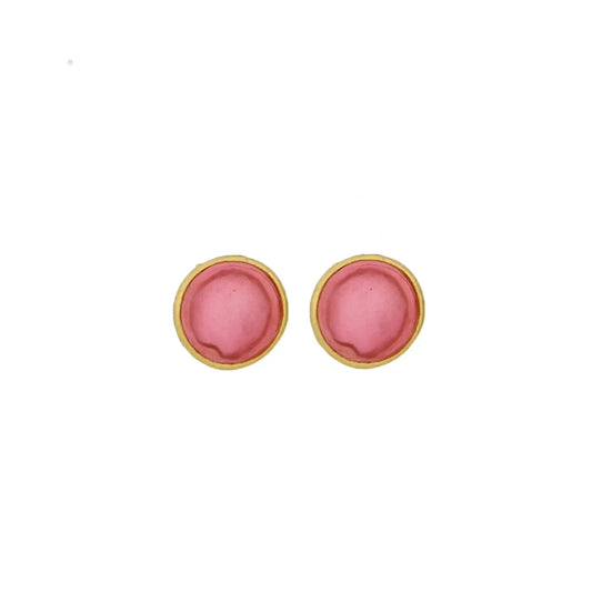 Bubble Post Earring - Pink