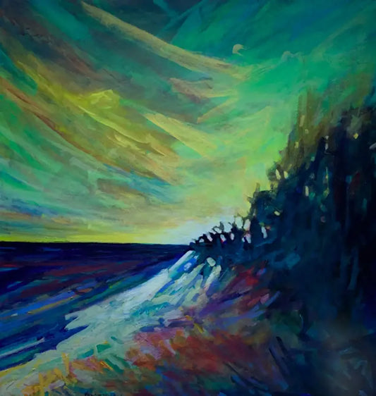 "September Dune Walk" Acrylic Painting