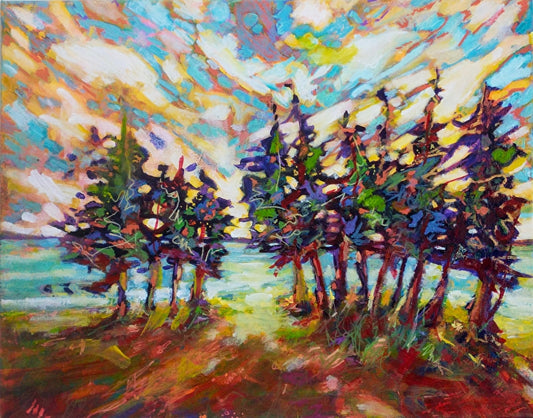 "13 Sisters" Mixed Medium Painted