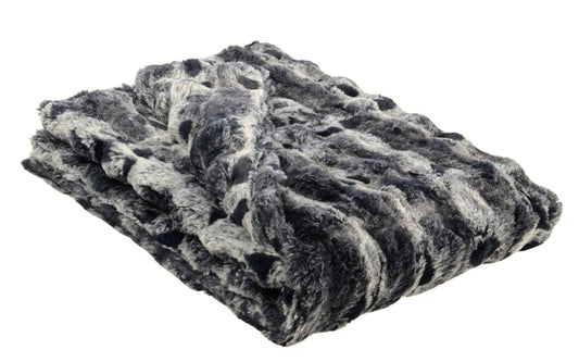 Luxury Faux Fur Throw - Cloudwalk in Shadow