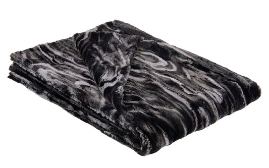 Marble Luxury Fur Throw