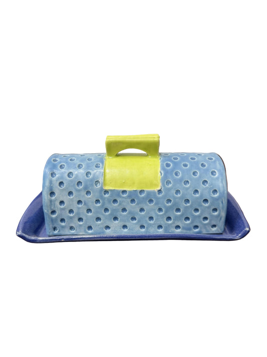 Butter Dish - Green & Blue
