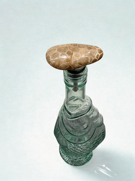 Petoskey Stone Wine Stopper