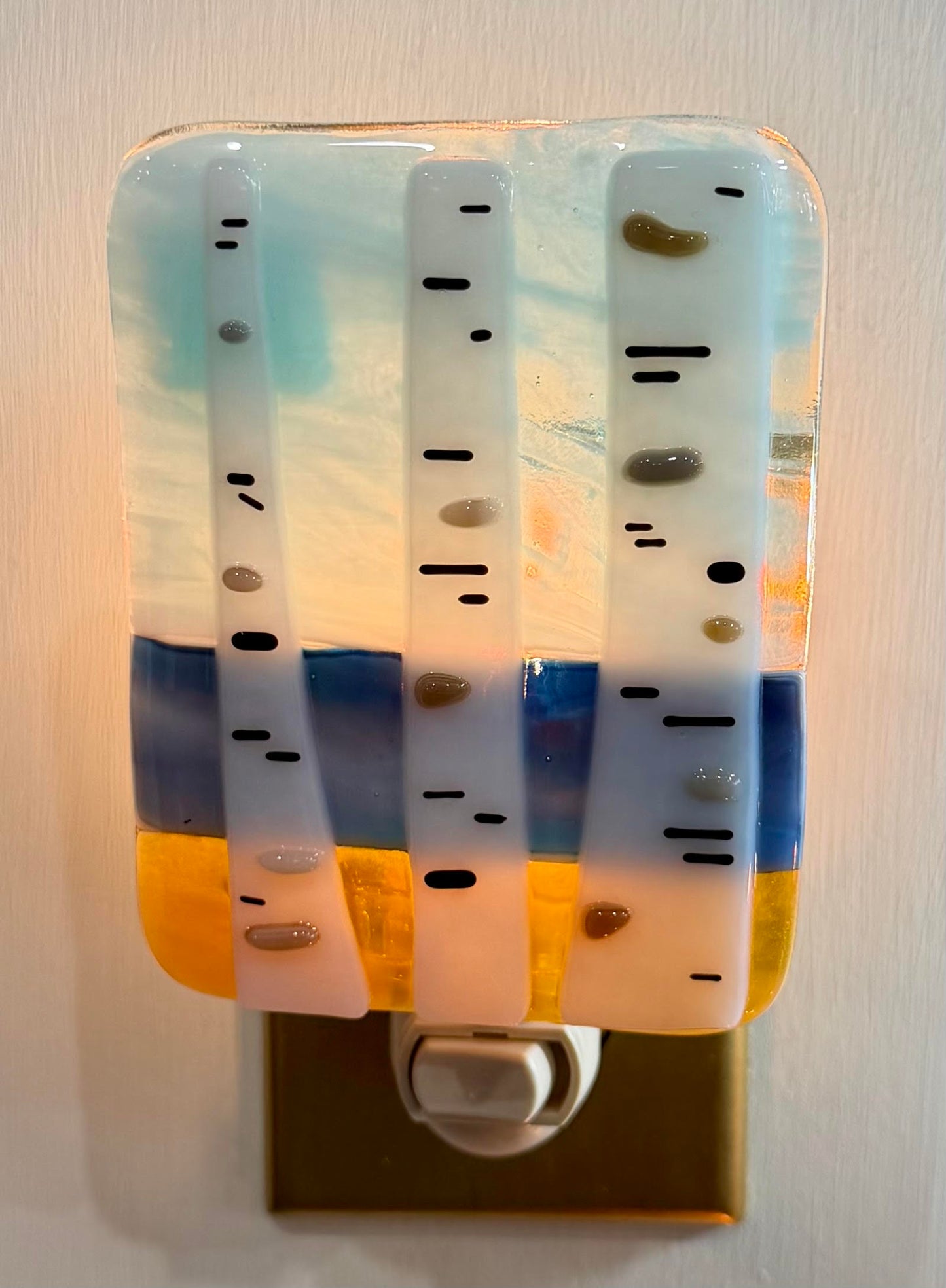 Lake Scene Fused Glass Nightlight - Various Styles