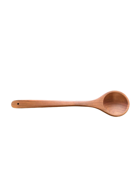 16" Cherry Wood Round Spoon w/ Bee's Oil Finish