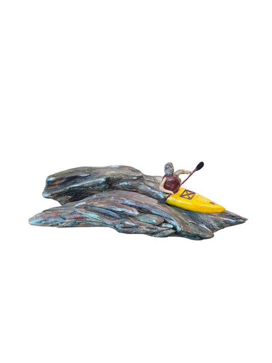 Driftwood Yellow Kayaker