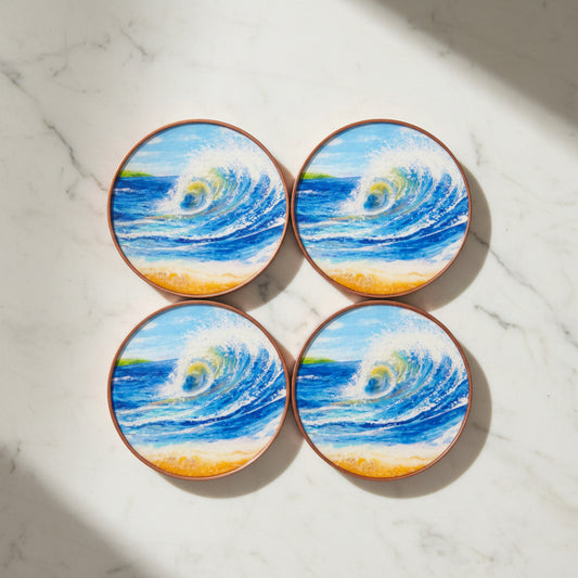 Lake Superior Surge 4" Coaster Set