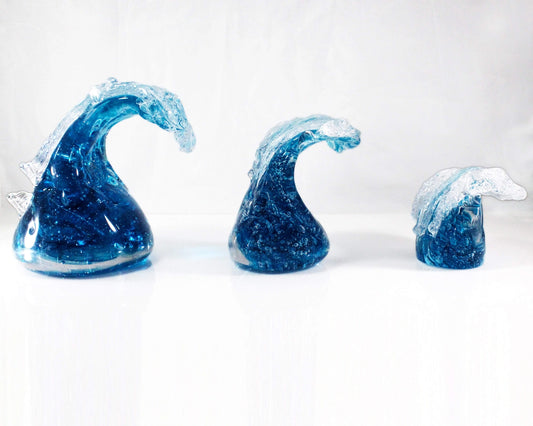 Blown Glass Wave Sculpture