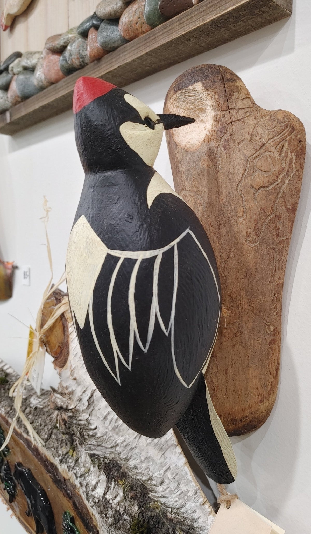 red-headed-woodpecker-carved-bird