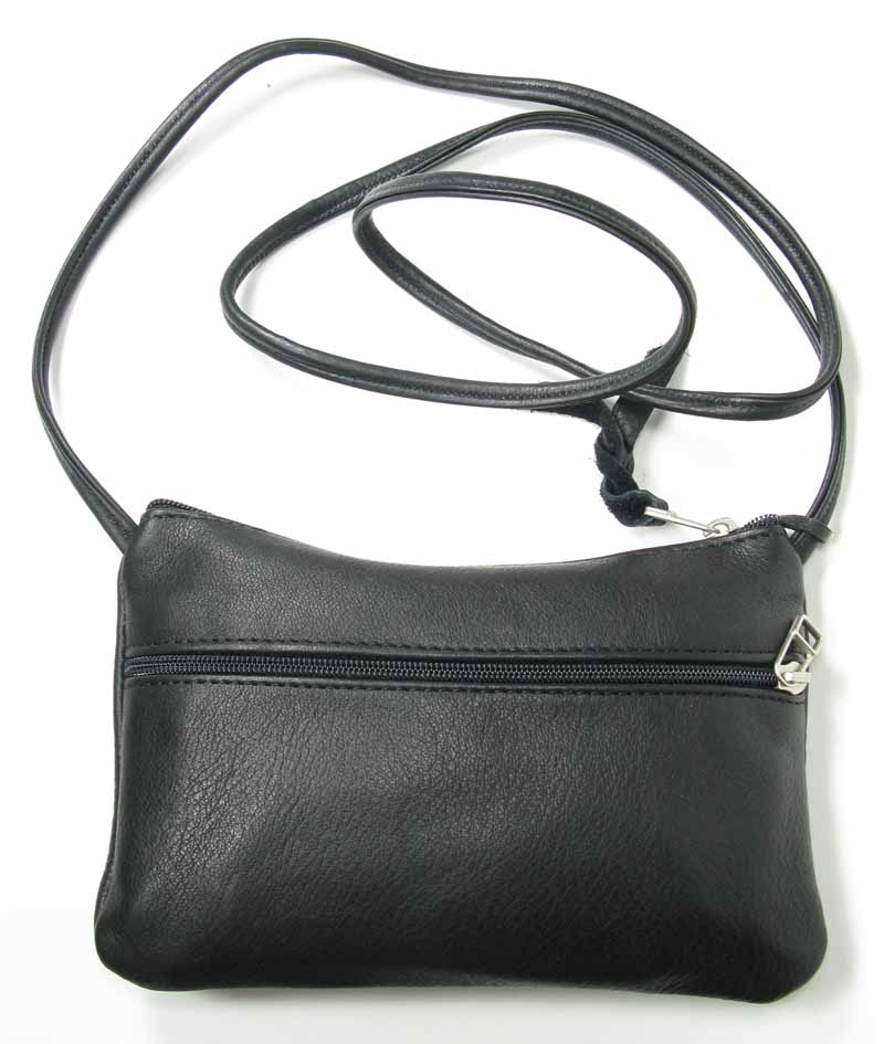 Black Woven Leather Small Handbags Crossbody Flap Square Purse | Baginning