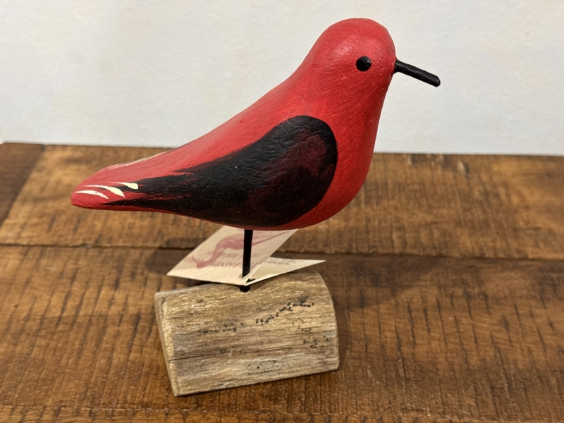 Carved Wood Scarlet Tanger