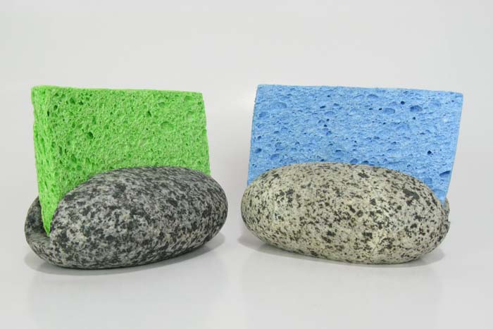 Sea Stone Splash Sponge & Brush Holder